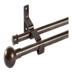 METALHSA - Set Doble Extensible 16/19 Muro 120-210 cm Bola Café