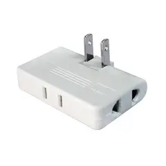 OPALUX - Adaptador Enchufe Triple Giratorio XD-608-FW OPALUX