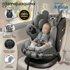BABY - Silla de Auto para bebés Kidilo «COCO» Giratoria 360° Gray