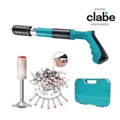 GENERICO - PISTOLA FIJACION PARA CLAVOS FULMINANTES + 50 CLAVOS FULMINANTES+ MALETIN Y ACC
