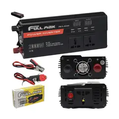 GENERICO - Inversor de Onda Modificada 2000W con 4 Puertos USB 5VDC 6.8A FM-FL-B2000 HIGH FULL MAX