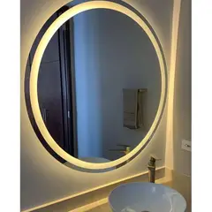 GENERICO - Espejo LED Redondo 60x60 Antiempañante J-10 Moderno Baño
