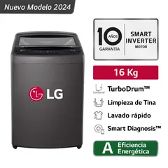 LG - LAVADORA LG 16 KG WT16BVTB TURBODRUM CARGA SUPERIOR NEGRO