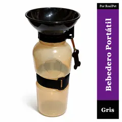 GENERICO - Bebedero Portátil para Perros Color Gris
