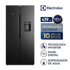Electrolux - Refrigeradora Electrolux ERS45F2P5EB Side by Side 419 L  Negro