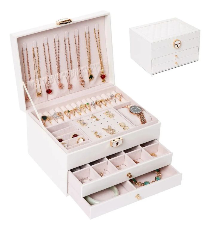 Organizador Joyas Estuche Joyero Portátil Viajero Exhibidor