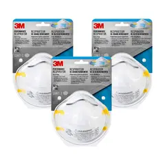 3M - Pack X3 Mascarilla De Partículas De Alto Rendimiento 3M 8210 X12