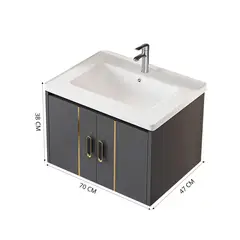 GENERICO - LAVATORIO DE BAÑO CON MUEBLE DE ALMACENAMIENTO