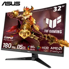 ASUS - Monitor Curvo ASUS TUF Gaming VG32WQ3B, 31.5, QHD VA 2560 x 1440, 0.5ms GTG, 180Hz, FreeSync
