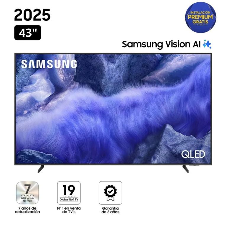 Televisor Samsung QLED 43" Visión AI Smart TV QN43QEF1 - Nuevo 2025