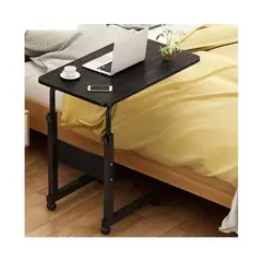 GENERICO - Mesa Escritorio Para Laptop Con Ruedas Portátil Ajustable Negra 1363 II