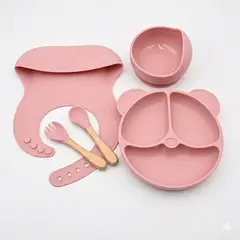 GENERICO - Set completo de alimentación 5  piezas / Rosado