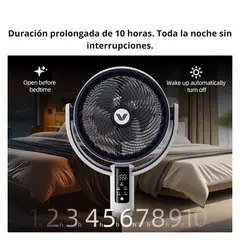OEM - Ventilador de Piso Silencioso Rotación 360 con Control Remoto y Temporizador KS-F3