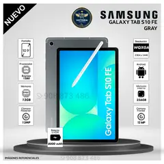 SAMSUNG - Tablet Samsung Galaxy Tab S10 FE 10.9 pulg. WUXGA  256GB 12GB RAM - GRAY