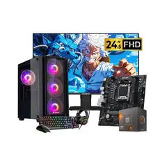 Msi - PC GAMER Ryzen 5 8600G  32GB RAM DDR5  512GB SSD  Monitor 144Hz IPS  Kit 4 en 1  Estabilizador.
