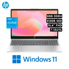 HP - Laptop HP 15-FD0152LA - Intel Core i5 1334U RAM 8GB Disco 512GB SSD 15.6″ FHD Táctil Windows 11