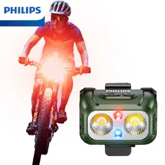 PHILIPS - PHILIPS Luces para Bicicleta Recargable de IPX5 Impermeable para Ciclismo y Camping Senderismo etc