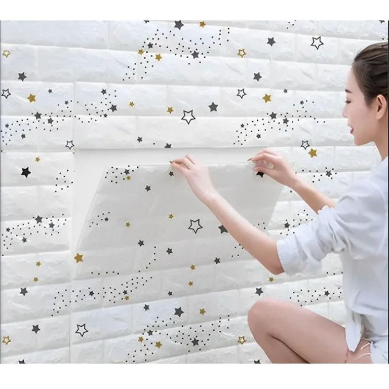 Papel Tapiz Mural Decorativo 3D Para Niños x 1 und Estrella