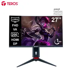 TEROS GAMING - Monitor Curvo Gaming Teros TE-2788G, 27" FHD VA, 200 HZ, 1 MS,HDMI, DP, Audio Out