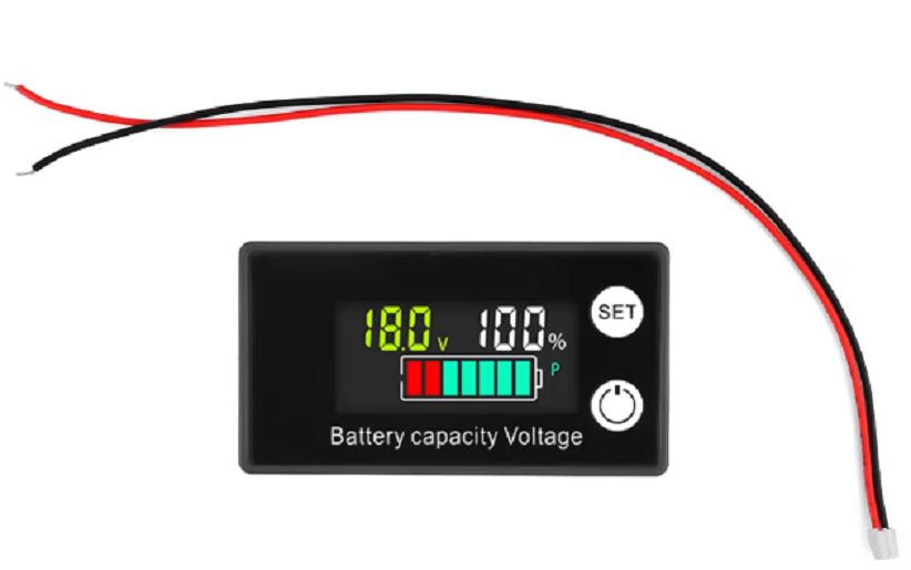 Indicador de Capacidad de Batería Digital DC 8V100V Voltímetro LCD Auto, Moto y Sistemas Eléctricos