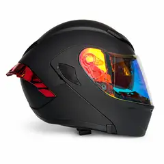 XTREME - CASCO PARA MOTO XTREME NEGRO VISOR ROJODIA Y NOCHE TALLA XL