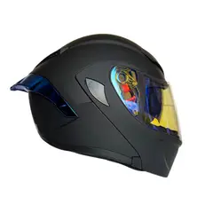 XTREME - CASCO PARA MOTO XTREME NEGRO VISOR AZUL DIA Y NOCHE TALLA XL