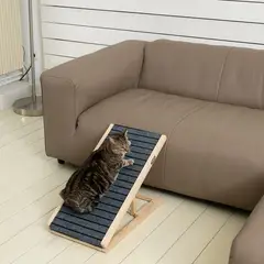 GENERICO - RAMPA ESCALERA DE MADERA PLEGABLE PARA PERROS Y MASCOTAS PEQUEÑAS