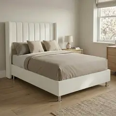 TODO SOBRE HOGAR - Cama Box Tarima Essenza + Cabecera Duna 2 Plazas - Blanco