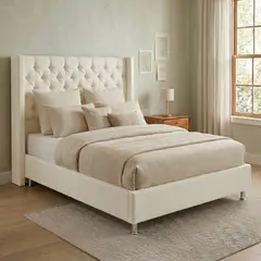 TODO SOBRE HOGAR - Cama Box Tarima Essenza + Cabecera Nordic 1.5 Plazas - Blanco