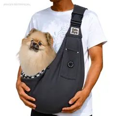 GENERICO - BOLSO Regulable Transportador para Mascotas Pequeñas y Medianas GRIS