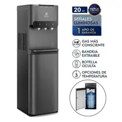 Electrolux - Dispensador de Agua Electrolux ED30SRBL Pure Sense con Botellón Oculto - Negro