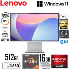 LENOVO - All in one LENOVO IDEACENTRE 24ARR9 R5- 7535HS 16GB  512GB  23.8  FREE  F0HR009TLD
