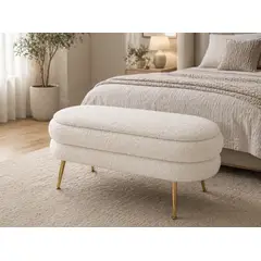 GENERICO - Butaca Elegante Bouclé Crema