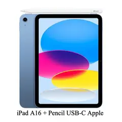 APPLE - APPLE IPAD A16 2025 128GB WIFI - BLUE + APPLE PENCIL USB-C ORIGINAL