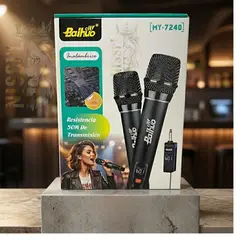 ROHS - KIT DE 2 MICROFONOS KARAOKE INALAMBRICO RECARGABLE PRO