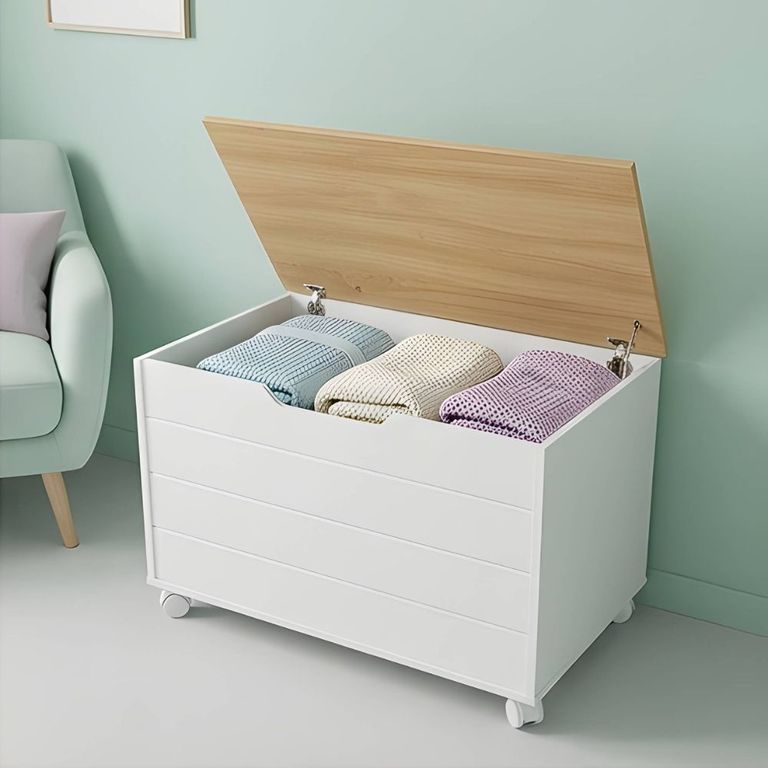 Baul Sumugi 1 compartimiento Marrom y Blanco - Masiva Home