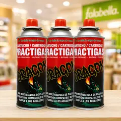 DRAGON - Gas Butano Refinado Valvula Universal Cocinilla Flameadores