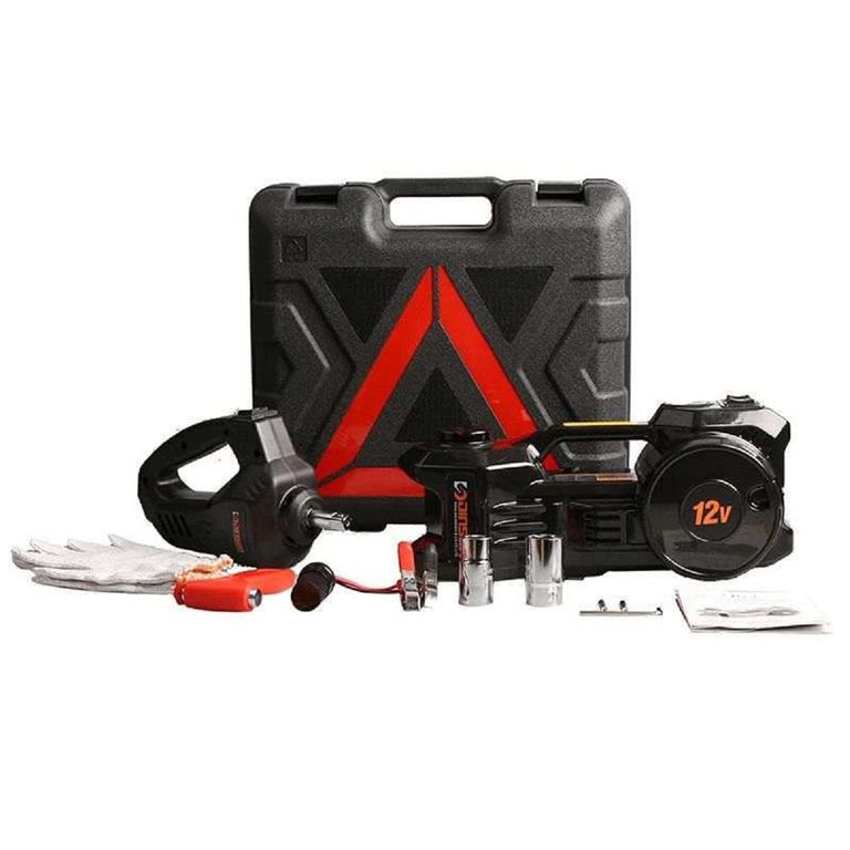 Gata Eléctrica 3T Inflador Saca Pernos KIt Completo