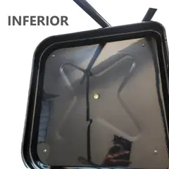 GENERICO - Silla Plegable de cuero sintético ergonómica para escritorio Negro