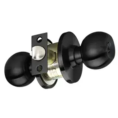 CANTOL - CERRADURA DE POMO DORMITORIO NEGRO MATE BL50