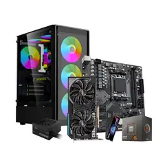 GIGABYTE - PC Gamer Ryzen 5 8400F - Radeon RX 9060 XT 8GB - 16GB RAM DDR5 - 512GB SSD NVMe