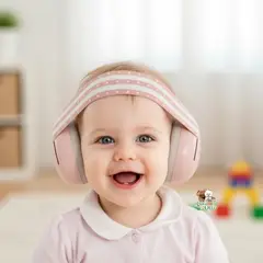 GENERICO - Audífonos Anti ruido 2 en 1 para Bebes Niños Rosado