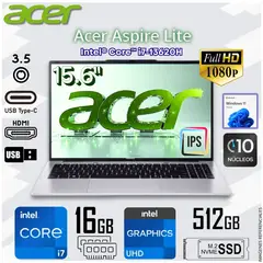 ACER - Laptop Acer AL15-72P-7948 15.6 FHD Intel® Core™ i7-13620H 16GB DDR5 512GB SSD Gráficos Intel® UHD