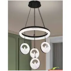 GENERICO - Lámpara colgante LED moderna aro decorativo