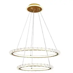 GENERICO - Lámpara colgante LED doble aro premium