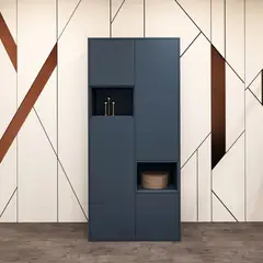 MASIVA HOME - Armario Kiara 4 puertas Azul acero - Masiva Home