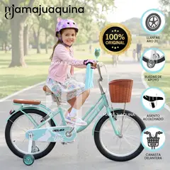 Velox - Bicicleta Campera para Niña Aro 20 «WENDY» con Canasta Sky Blue