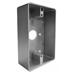 ZKTECO - ED102 - CAJA METALICA RECTANGULAR PARA BOTON EB Y TLEB