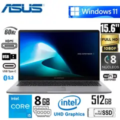ASUS - Laptop ASUS Intel Core i5 (ExpertBook P1503CVA-S71671) RAM 8 GB SSD 512 GB 15.6" FHD IPS Windows 11