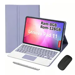 LENOVO - Tablet Lenovo Pad 11 2025 8GB+128GB WiFi y Ratón inalámbrico Bluetooth &Teclado & Lápiz-Morado